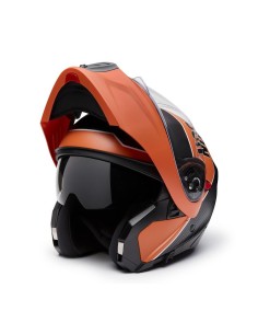 97147-25VX Casco Modular Harley-Davidson Evo X17 Sunshield – Negro/Naranja 2