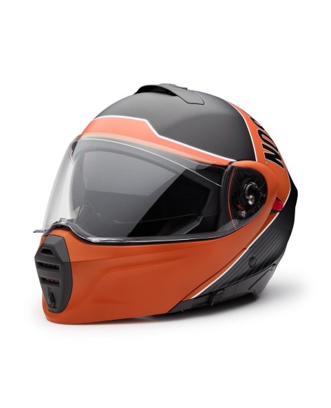 97147-25VX Casco Modular Harley-Davidson Evo X17 Sunshield – Negro/Naranja