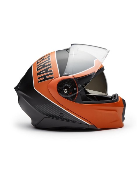 97147-25VX Casco Modular Harley-Davidson Evo X17 Sunshield – Negro/Naranja