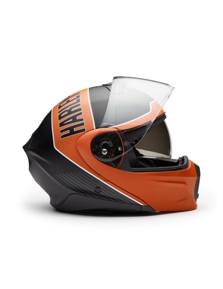 97147-25VX Casco Modular Harley-Davidson Evo X17 Sunshield – Negro/Naranja