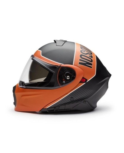 97147-25VX Casco Modular Harley-Davidson Evo X17 Sunshield – Negro/Naranja