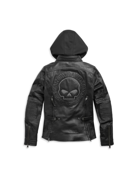 98011-21EW CHAQUETA DE PIEL HARLEY-DAVIDSON AURORAL II 3-EN-1 PARA MUJER
