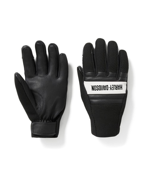 97185-25VM Harley Davidson Dyna Knit Riding Gloves - Leather & Knit with D3O® Ghost™