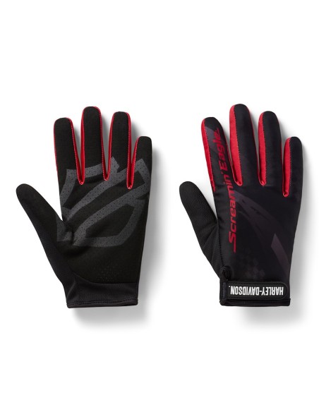 97624-26VM Screamin' Eagle™ Harley Davidson Men’s Lightweight Gloves - Hot Rod Red Edition