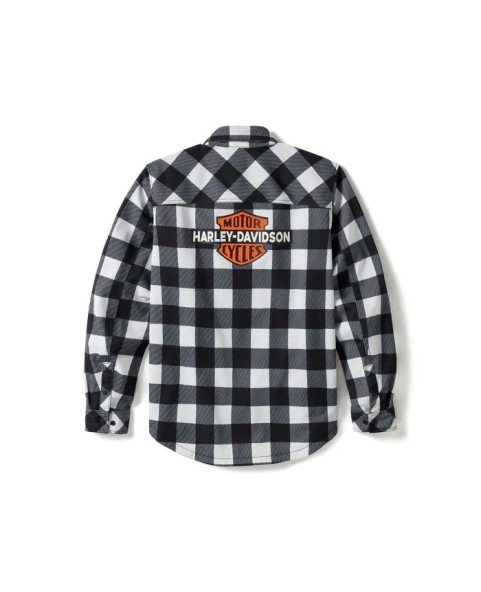 Harley Davidson Mesh Operative Riding Shirt Jacket Plaid black/white  97137-25VM