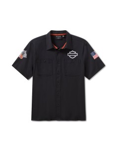 Harley-Davidson Siebla Factory Racing Fanwear Woven Short Sleeve Shirt 96377-26RX