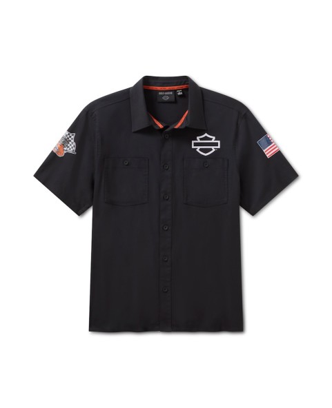 Camisa Harley-Davidson Siebla Factory Racing Fanwear Woven Manga Corta 96377-26RX