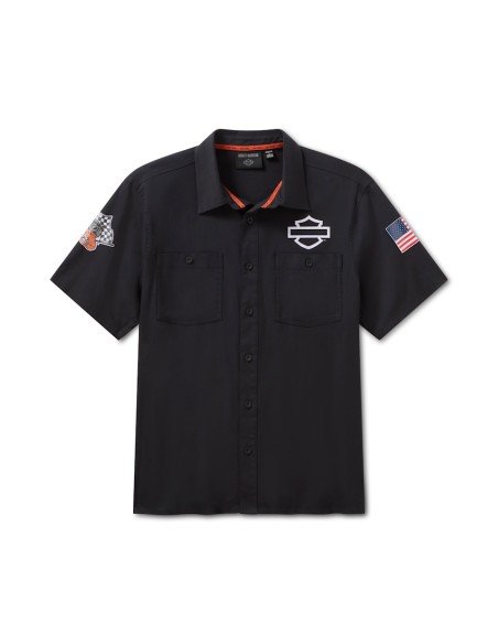 Camisa Harley-Davidson Siebla Factory Racing Fanwear Woven Manga Corta 96377-26RX