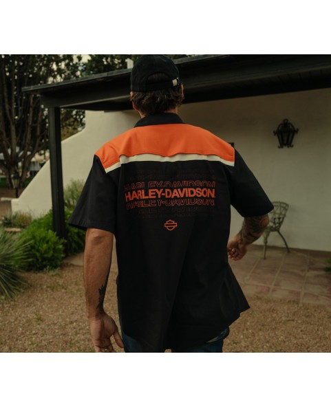 Camisa Harley-Davidson TECH COOLMAX Color Blocked Shirt Hombre 96199-26VM