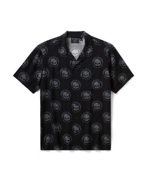 96205-26VM - Harley-Davidson Men's Willie G Skull Aloha Shirt