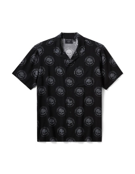 96205-26VM - Harley-Davidson Men's Willie G Skull Aloha Shirt