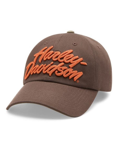 97633-26VM - Gorra Harley-Davidson Chainstitched Switchback Ajustable para Hombre en marrón