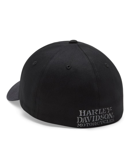 97635-26VM - Gorra Harley-Davidson Willie G Skull Softail Stretch Fit para Hombre