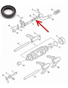 HARLEY DAVIDSON OIL SEAL GEAR SHIFT LEVER SHAFT 2