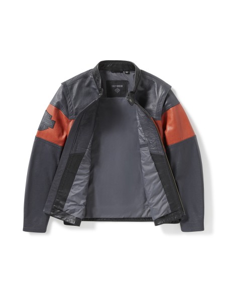 97017-25VM - Chaqueta de Piel Harley-Davidson Essential Convertible para Hombre