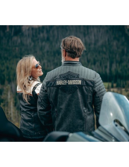 CHAQUETA DE CUERO HARLEY DAVIDSON PASSING LINK III PARA HOMBRE 98001-26VM