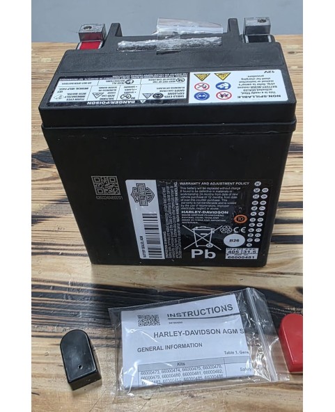 HARLEY DAVIDSON SEALED AGM BATTERY 28AH BY TOURING & TRIKE 28AH 66000481