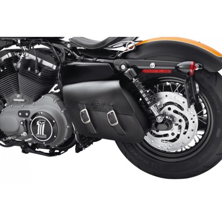 Single-Sided Swingarm Bag (Black Leather)
