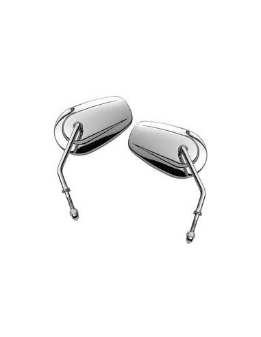 Retrovisores Cónicos cromados brazo corto