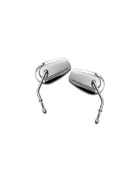 Retrovisores Cónicos cromados brazo corto