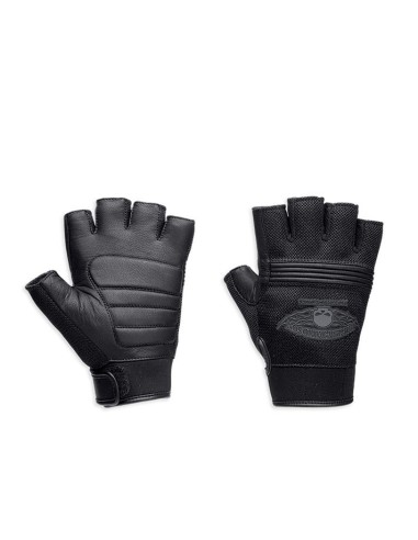 GLOVE-F/L,WINGED SKULL,BLK