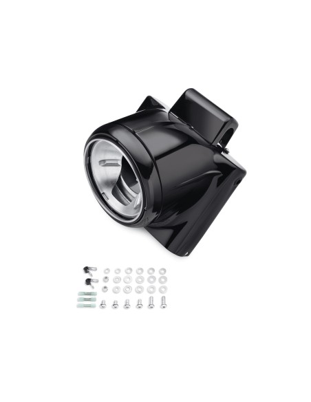 Alojamiento protector del faro Freight Train negro brillante