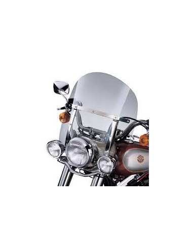 Parabrisas King-Size Detachable Ahumado con Soportes Pulidos FL Softail