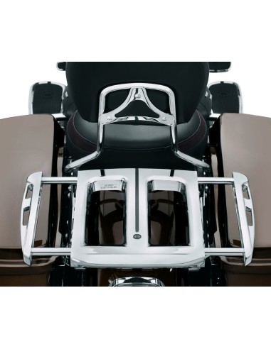 Bandeja portaequipajes doble ajustable cromada