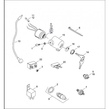 LOCKSET ASY,IGN/STEER HD