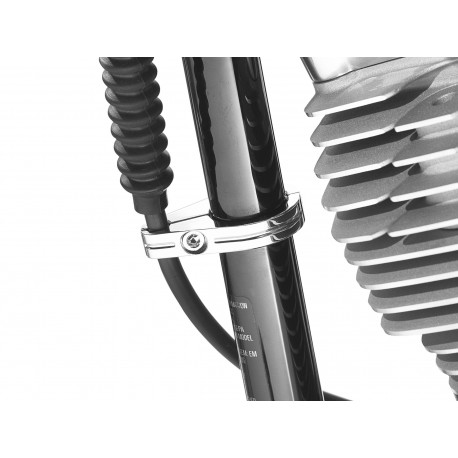 Abrazadera para cable embrague cromada